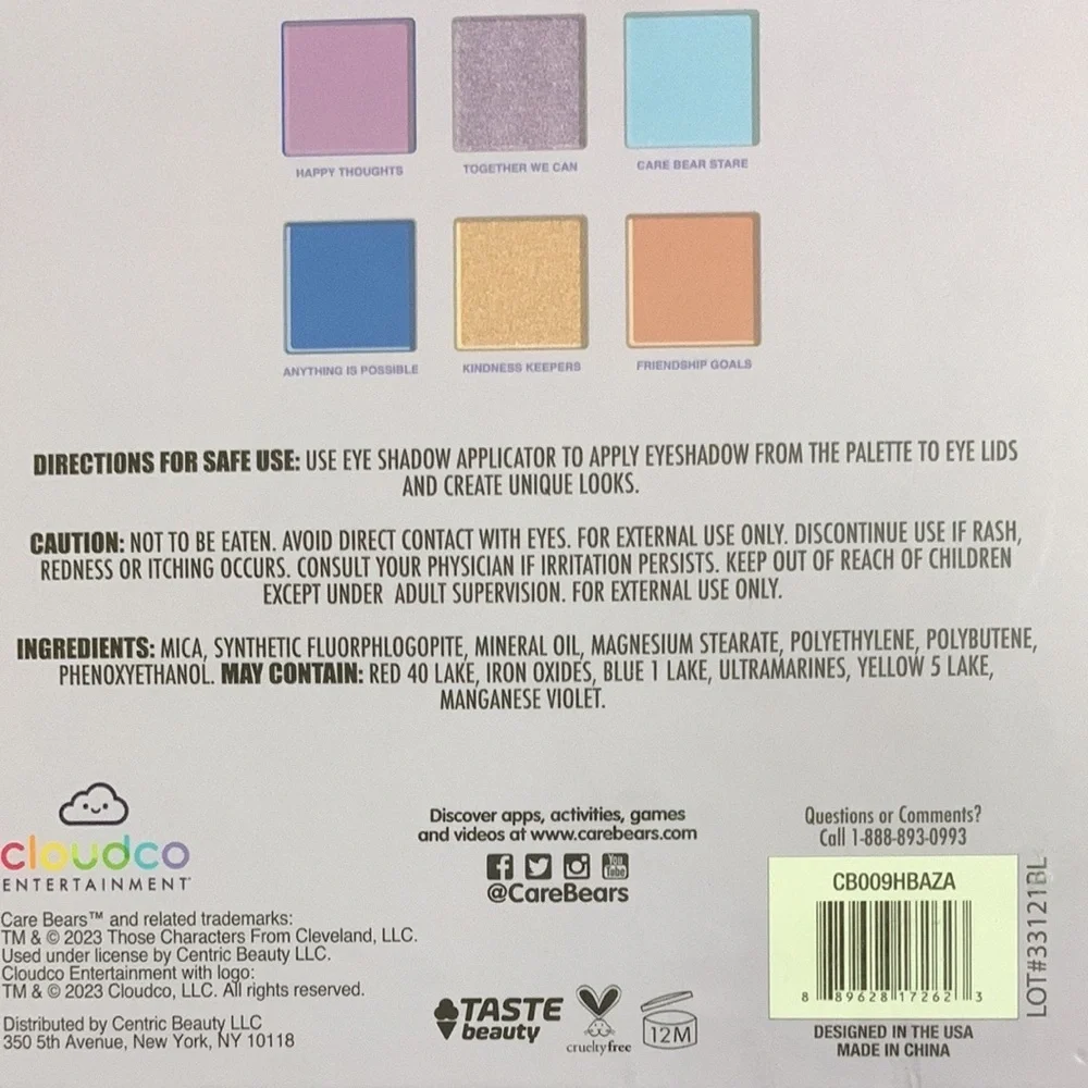 New Taste Beauty x Care Bears 🐻 🌈 12 Color Eye Shadow Palette